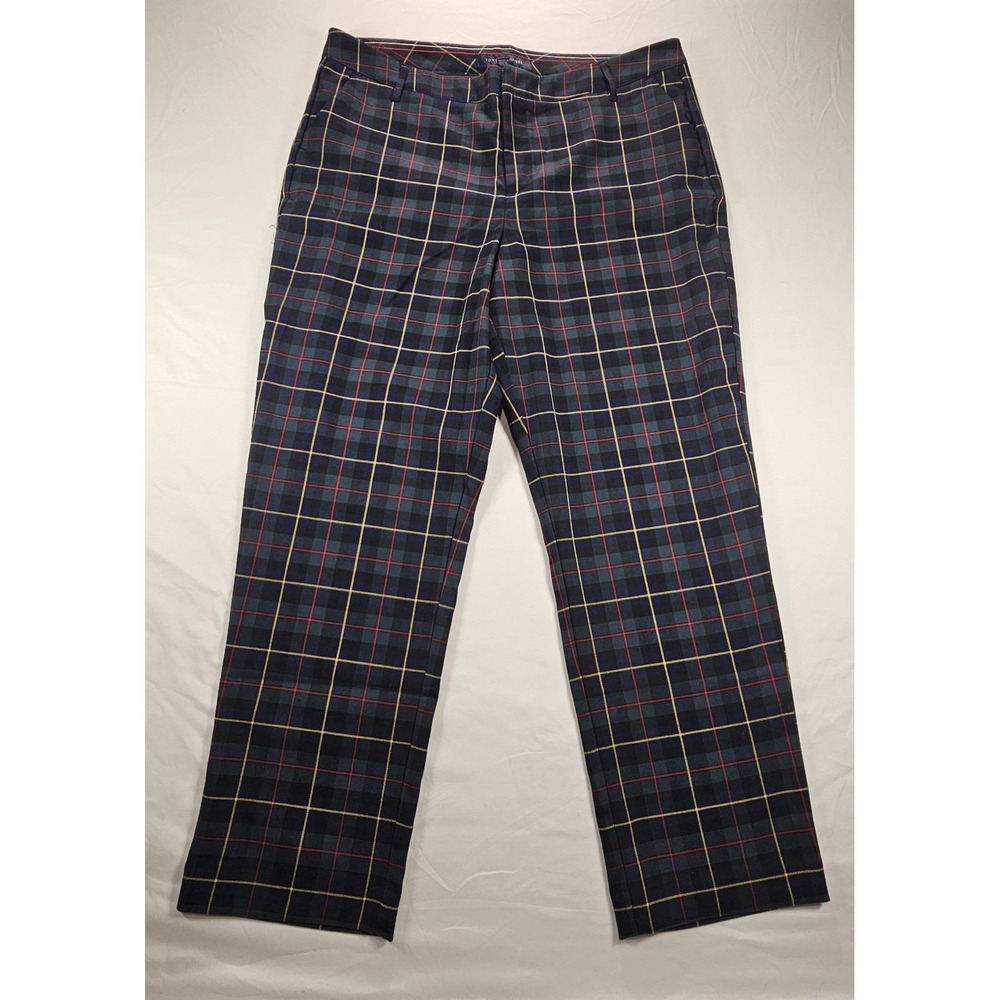 Tommy Hilfiger Women's Pants Size 16 Plaid Preppy Tartan Straight Leg Trouser